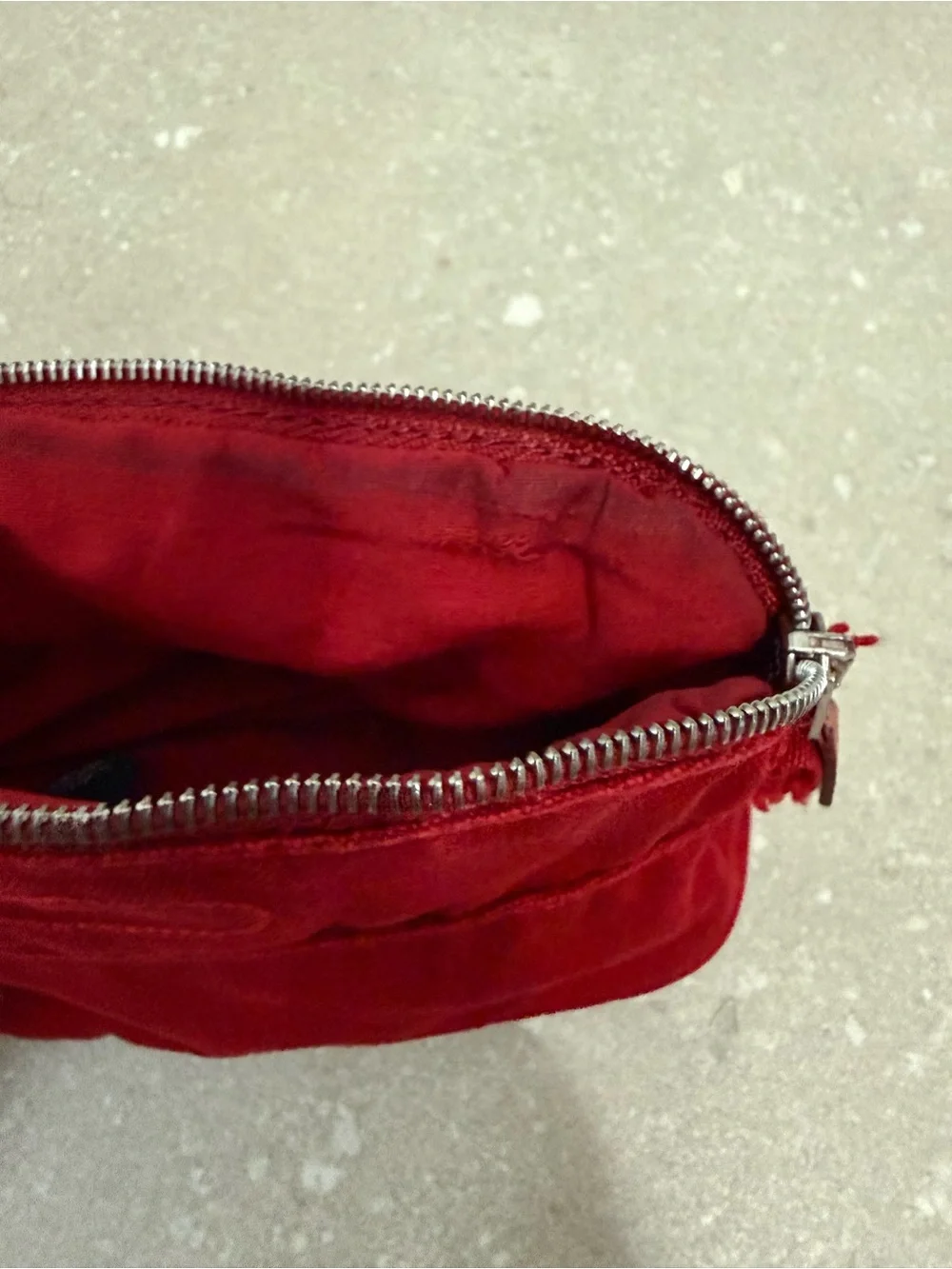 Hermes Bolide Pouch TPM Red Canvas Travel Cosmetic Bag